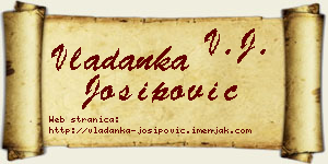 Vladanka Josipović vizit kartica